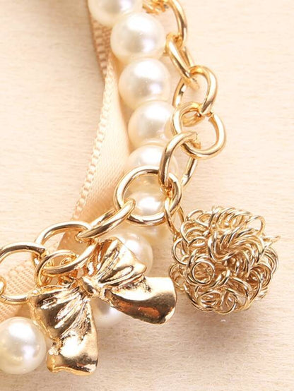 Faux Pearl Beaded Bracelet - LuckyFash™