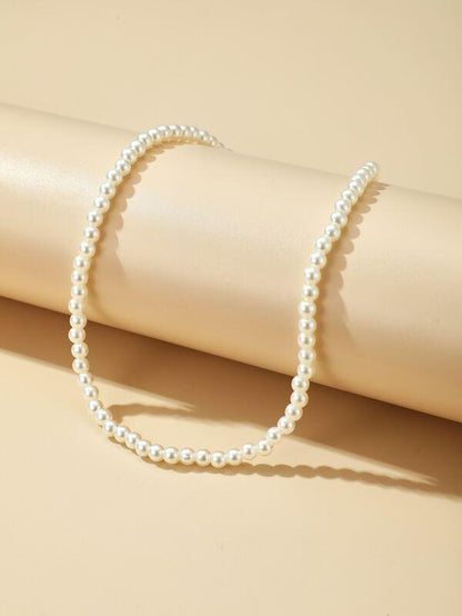 Faux Pearl Beaded Necklace - LuckyFash™