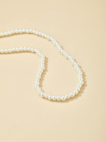 Faux Pearl Beaded Necklace - LuckyFash™