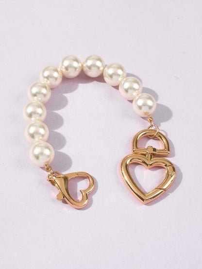 Faux Pearl Heart Decor Bracelet - LuckyFash™