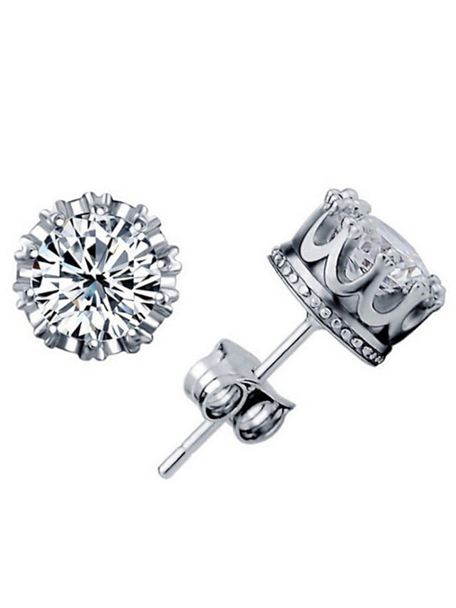 1 Pair Stud Earrings For AAA Cubic Zirconia Daily Date Alloy Classic Fashion for Women - LuckyFash™