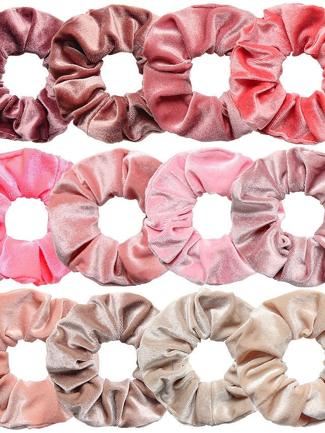 12 Pcs Velvet Scrunchies Hair Scrunchies Velvet Elastic Hair Bands Scrunchy Hair Ties Ropes Scrunchie for Women or Girls Hair Accessories - LuckyFash™