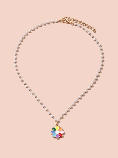 Flower Charm Necklace - LuckyFash™