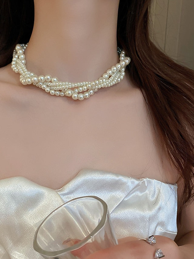 1PC Necklace For Women's Pearl Necklace for Women 18k Gold Filled Dainty Freshwater Pearl Necklace Handmade Simple Pearl Necklaces Everyday Jewelry Gifts - LuckyFash™