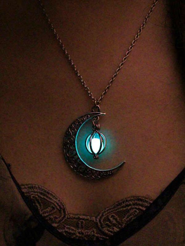 Ghost hollow Moon Necklace - LuckyFash™