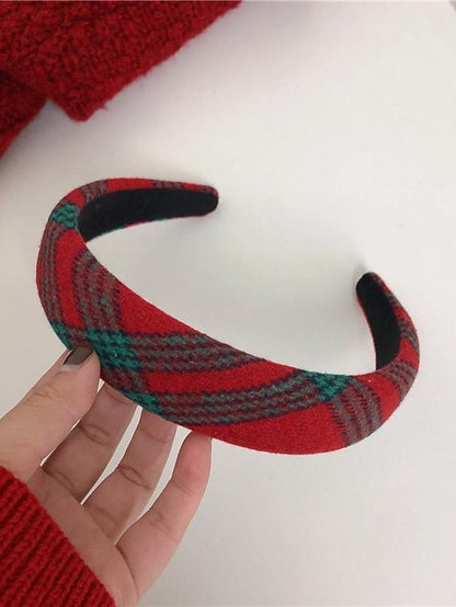 1PC Women's Girls' Headbands Scrunchie For Christmas Fabric Green bow Red bow Red headband - LuckyFash™