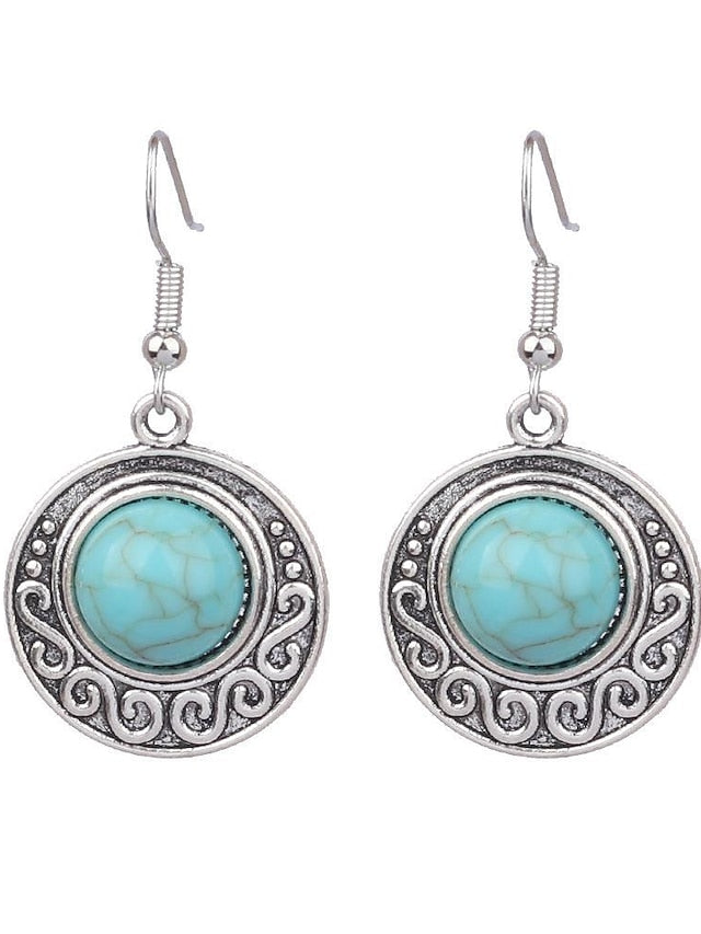 1 Pair Hanging Earrings For Women's Daily Alloy Classic Totem Series - LuckyFash™