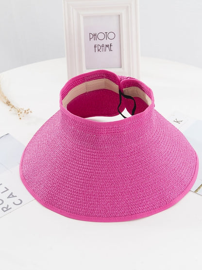 14 Colors Summer Folding Empty Top Hat Straw Hat Sun Hat Beach Hat Sunshade Sun Hat Panama Women's Men's Straw Hat - LuckyFash™