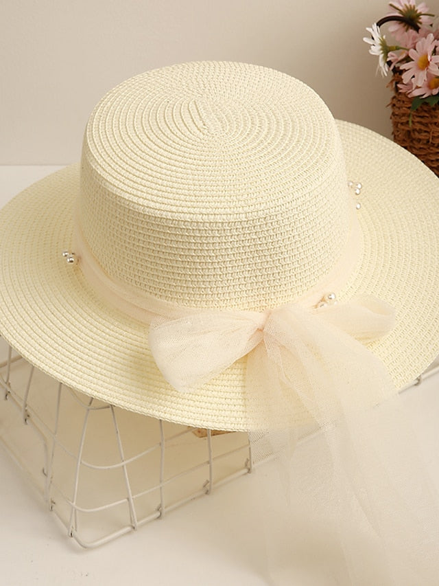 Women's Sun Hat Holiday Straw Casual Beach Sunscreen Breathability Outdoor 1 pcs - LuckyFash™