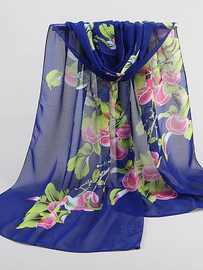 9 Colors Chiffon Print Women Scarves Shawl Soft Beach Towel Scarf Wraps Summer Light Scarf for Women - LuckyFash™