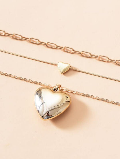 Heart Charm Layered Necklace - LuckyFash™