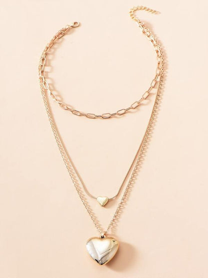 Heart Charm Layered Necklace - LuckyFash™