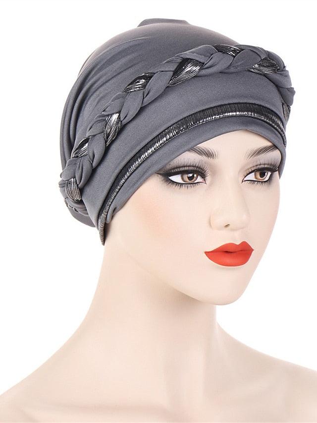 8 Colors Muslim Women Inner Caps Braided Bandanas Hijab Comfort Fashion Turban Hat Colorful Chemo Hats Head Wearing turbante - LuckyFash™