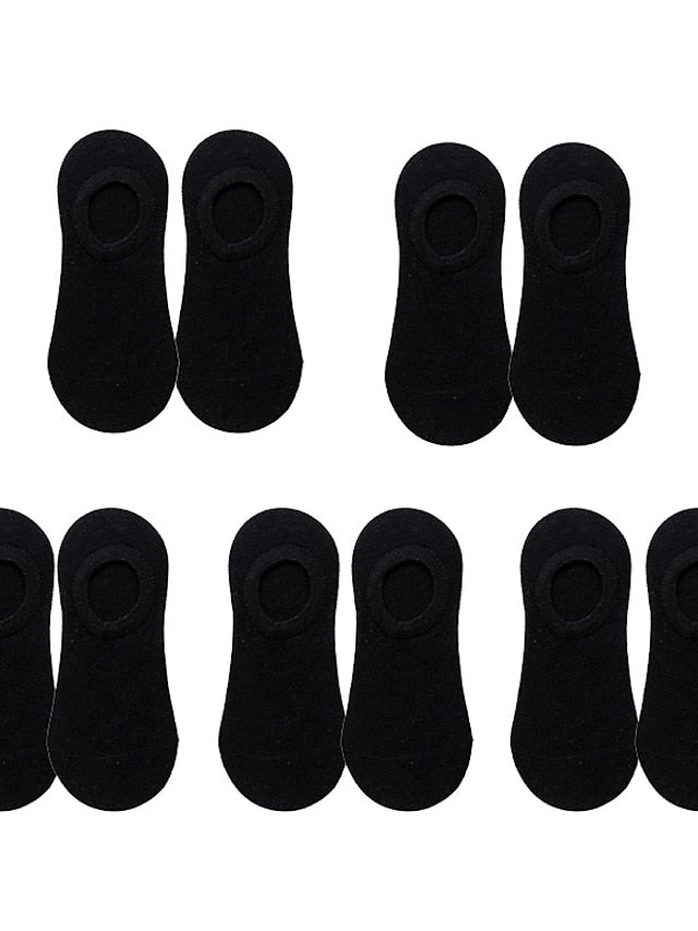 5 Pairs Women's No Show Socks Home Sports & Outdoor Holiday Polyester Cotton Sports & Outdoors Casual Sweet 5 Pairs - LuckyFash™