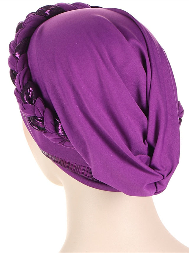 8 Colors Muslim Women Inner Caps Braided Bandanas Hijab Comfort Fashion Turban Hat Colorful Chemo Hats Head Wearing turbante - LuckyFash™