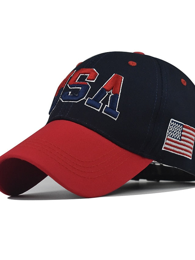 1pcs High Quality American Flag Cotton Baseball Cap For Men Embroidery USA Snapback Hat for Men&Women Fashion Trucker Hat - LuckyFash™