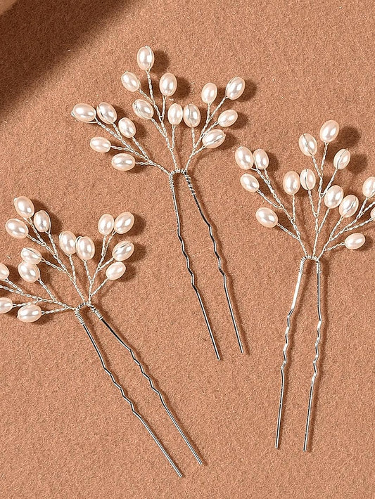 3pcs Faux Pearl Decor Hairpin - LuckyFash™