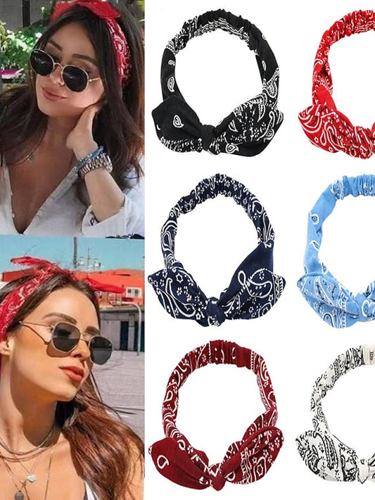 1PC Women's Headbands Hair Band For Formal Outdoor Street Daily Classic Fabric Black White Dark Red - LuckyFash™