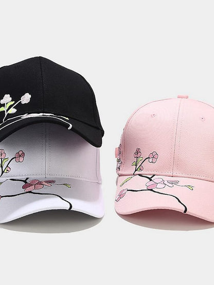 1pcs New High Quality Unisex Cotton Outdoor Baseball Cap Plum Embroidery Snapback Fashion Sports Hats For Men & Women Cap - LuckyFash™