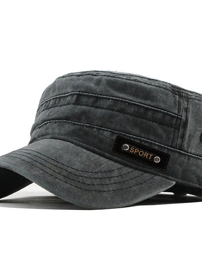 Four Seasons Casual Washed Cotton Flat Top Hat Unique Design Vintage Adjustable Fisher Caps Men Women Cap for Women - LuckyFash™