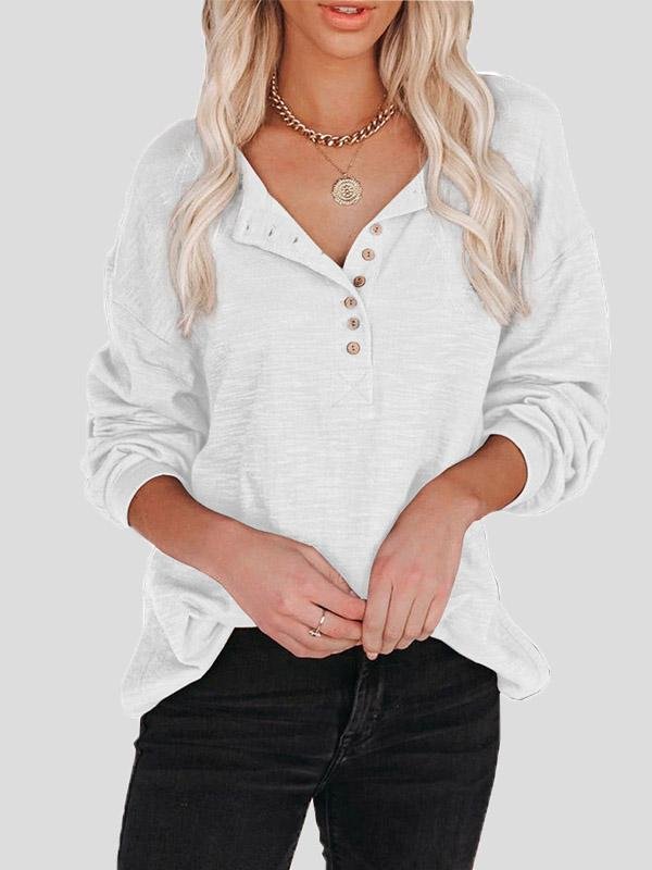 Women's Blouses Buttoned Lantern Sleeve Long Sleeve Blouses - LuckyFash™