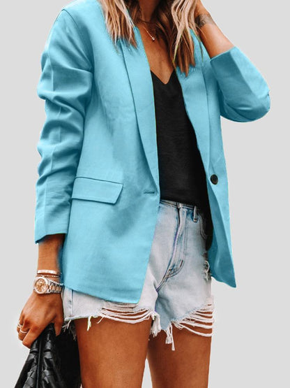 Women's Blazer Lapel Slim Cardigan Temperament Suit Blazer - LuckyFash™