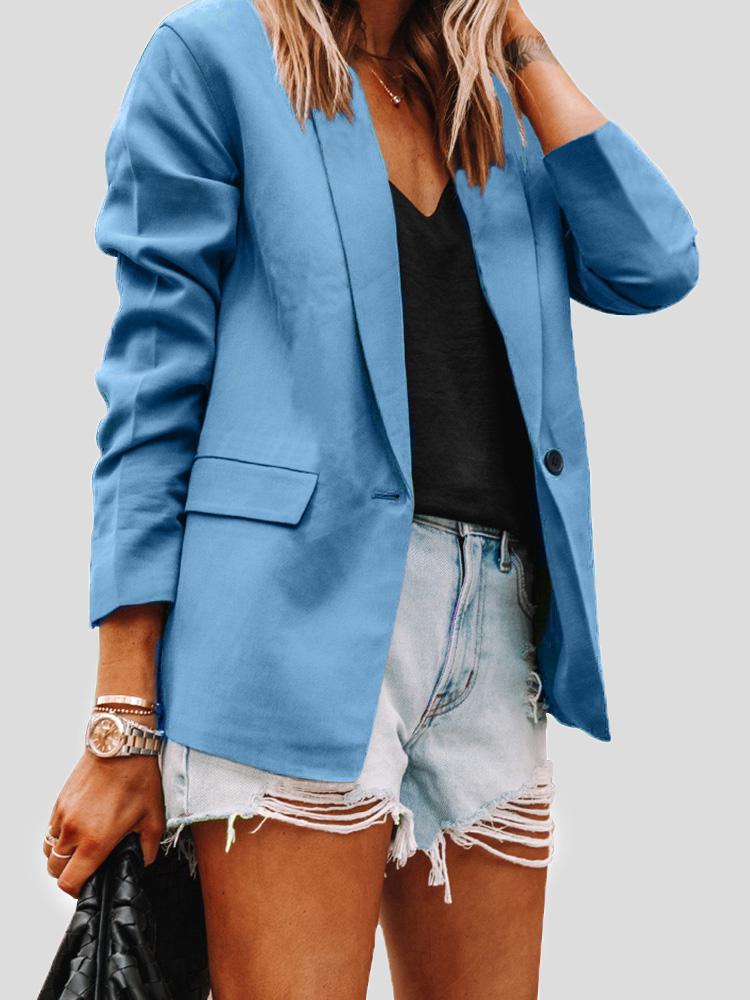 Women's Blazer Lapel Slim Cardigan Temperament Suit Blazer - LuckyFash™