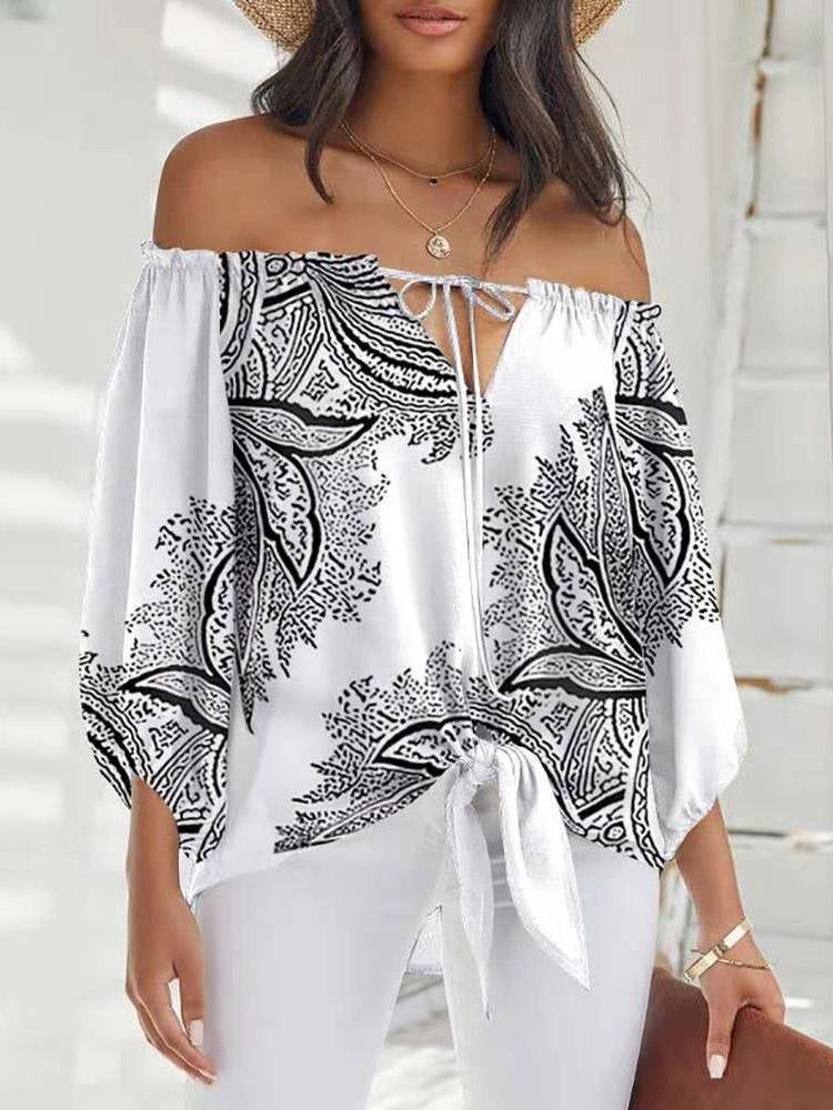 Women's Blouses One Shoulder Strap Long Sleeve Blouses - LuckyFash™