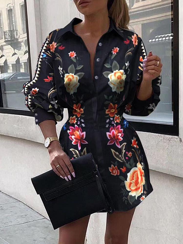 Women's Blouses Printed Lantern Sleeves Blouses - LuckyFash™