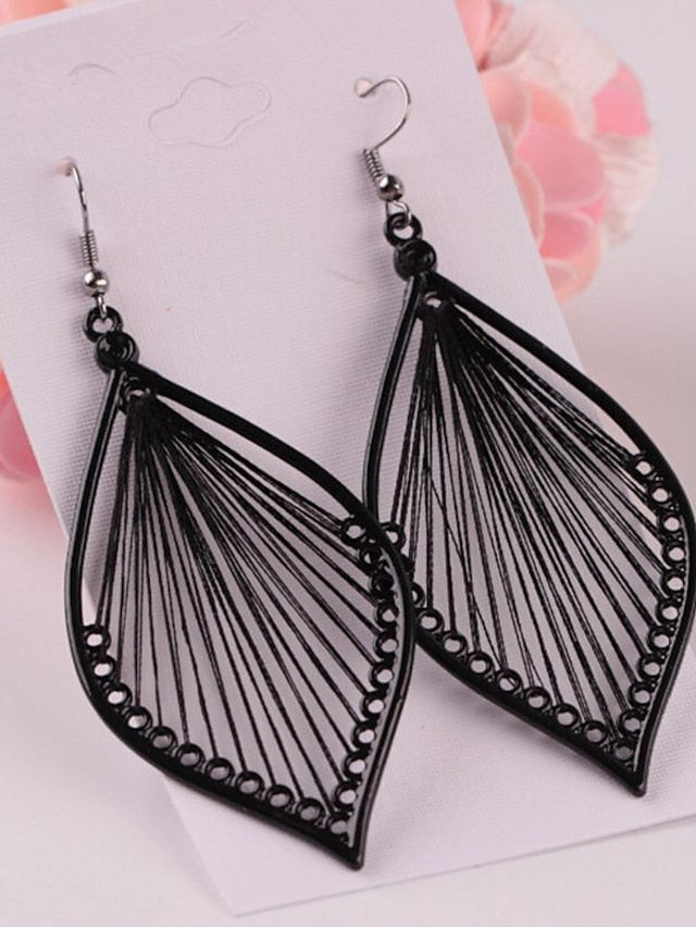 1 Pair Drop Earrings For Women's Street Date Alloy Classic Fashion Leaf - LuckyFash™