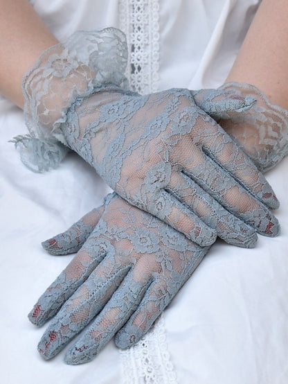 Gloves Lace Gloves Wedding Party Evening Gift Polyester Simple Bridal Gloves Sexy 1 Pair for Women - LuckyFash™