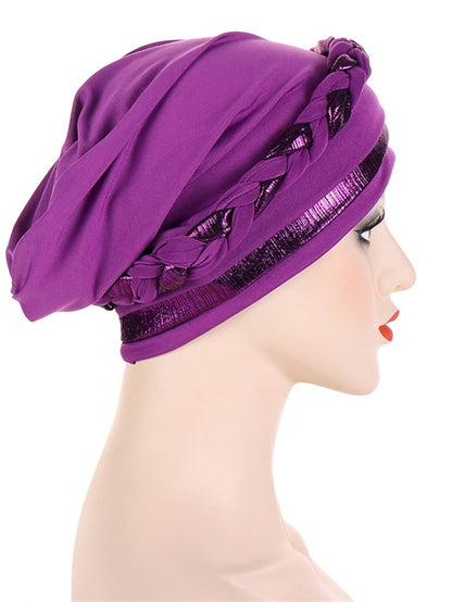 8 Colors Muslim Women Inner Caps Braided Bandanas Hijab Comfort Fashion Turban Hat Colorful Chemo Hats Head Wearing turbante - LuckyFash™