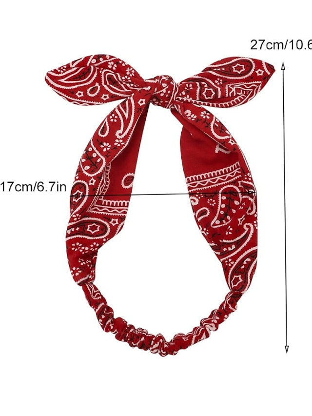 1PC Women's Headbands Hair Band For Formal Outdoor Street Daily Classic Fabric Black White Dark Red - LuckyFash™