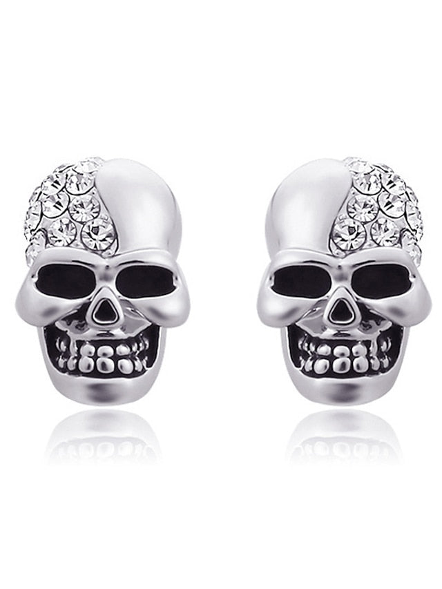 1 Pair Stud Earrings For Women's Daily Festival Alloy Classic Skull - LuckyFash™