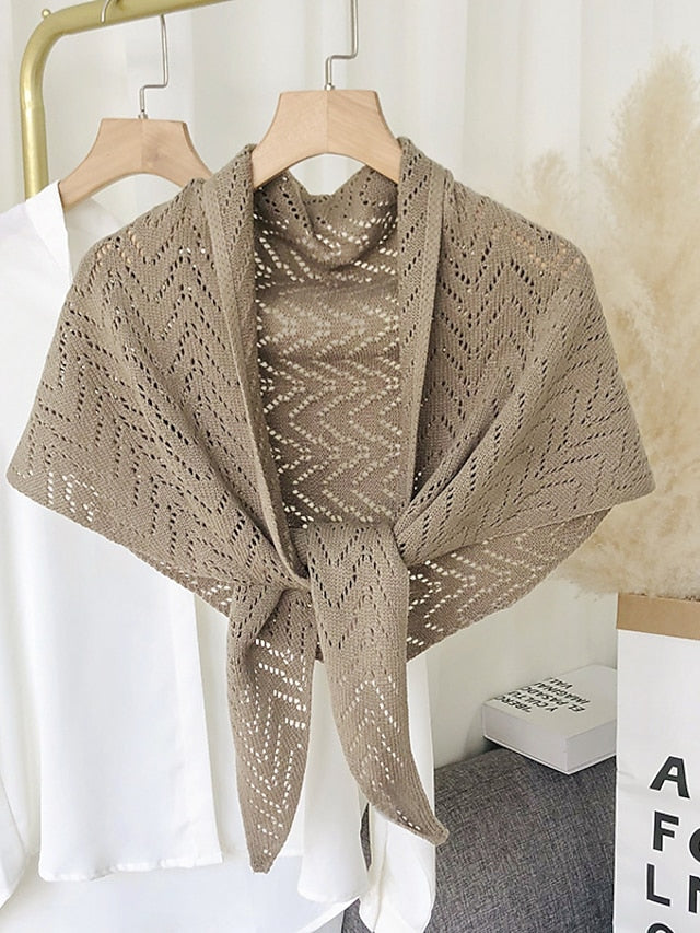 Fashion Knitted Crochet Hollow Fake Collar for Women Small Shawl Wrap Flase Collar Decor Female Shirt Detachable Collar - LuckyFash™