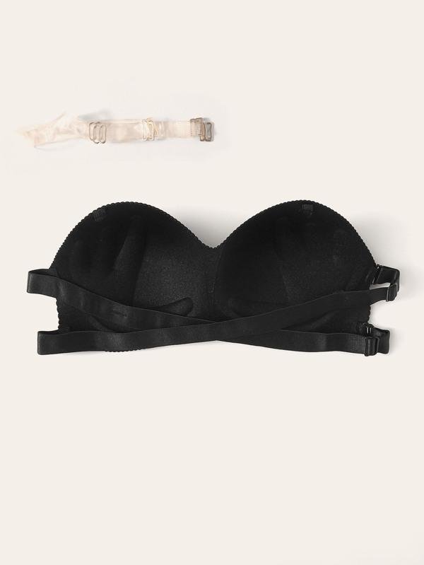 Ladder Cut Out Bandeau Bra With Detachable Strap - LuckyFash™