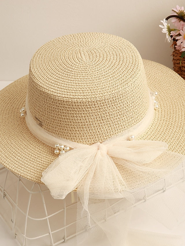 Women's Sun Hat Holiday Straw Casual Beach Sunscreen Breathability Outdoor 1 pcs - LuckyFash™