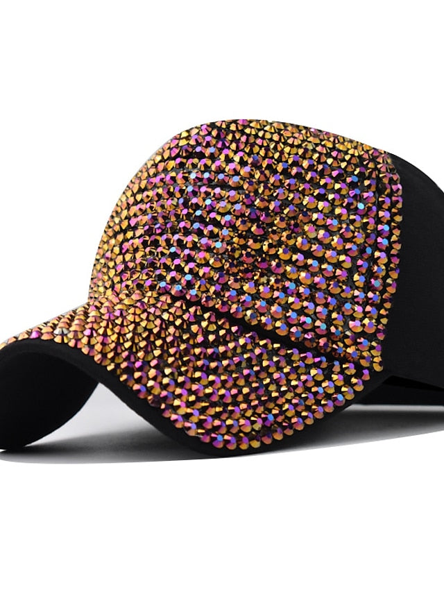 1pcs Summer Ladies Baseball Cap Wild Spring and Autumn Rhinestone Caps Fashion Personality Street Highlights Hip-hop Hats - LuckyFash™