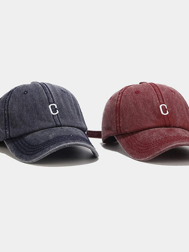 1pcs Embroidery Plain Baseball Hats Washed Cotton Cap For Men Women Adjustable Snapback Caps Baseball Cap Letter Dad Hat - LuckyFash™