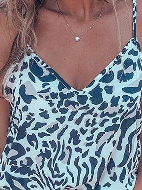 Leopard And Zebra Printed V-Neck Casual Tank Tops - LuckyFash™