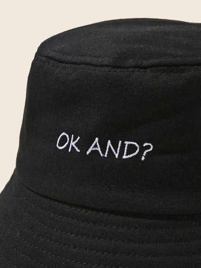 Women Letter Embroidery Bucket Hat - LuckyFash™