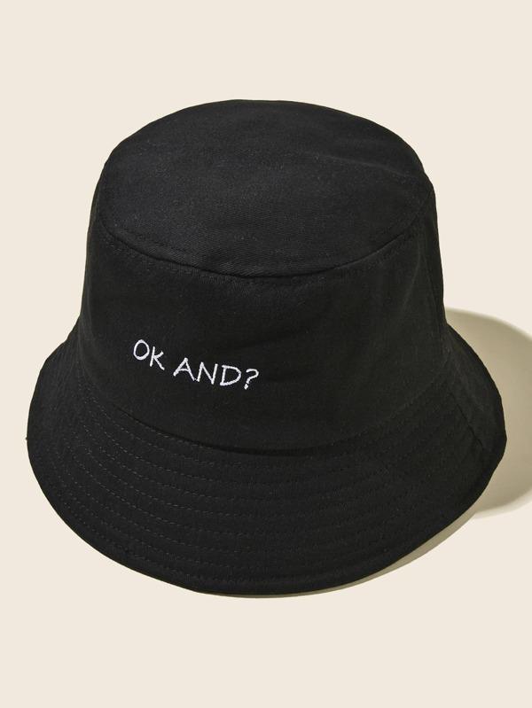 Women Letter Embroidery Bucket Hat - LuckyFash™