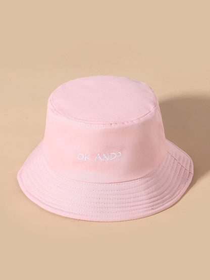 Women Letter Embroidery Bucket Hat - LuckyFash™