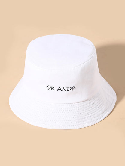 Women Letter Embroidery Bucket Hat - LuckyFash™