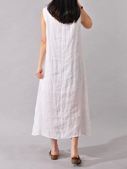 Loose Ink Painting Print Irregular Dress - LuckyFash™