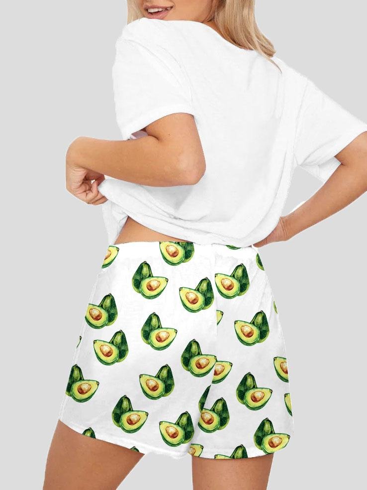 Loose Printed Short Sleeve T-Shirt Shorts Loungewear - LuckyFash™