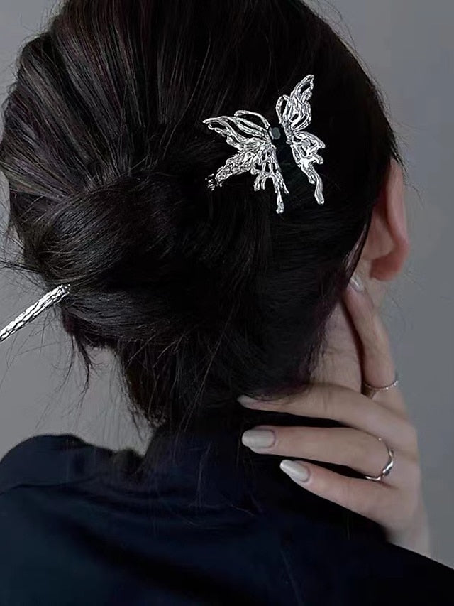 1pc Women's Hair Sticks Hairpin For Street Gift Daily Work Head Retro Alloy 1 2 - LuckyFash™