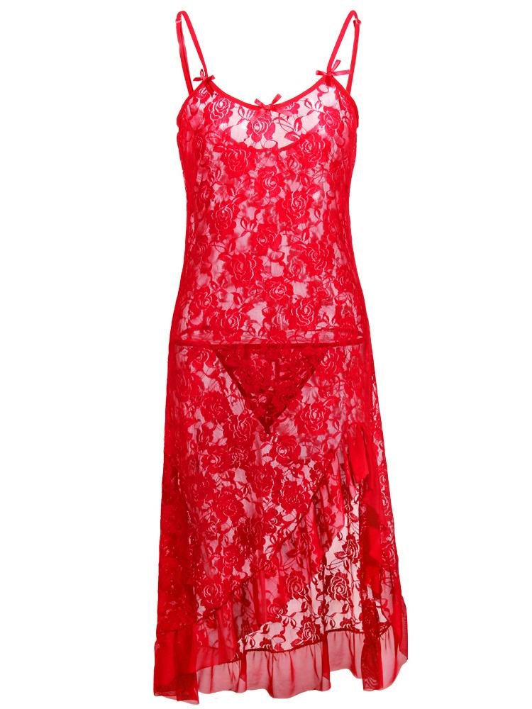 Mesh Lace Rose Flower Lingeries Dress - LuckyFash™