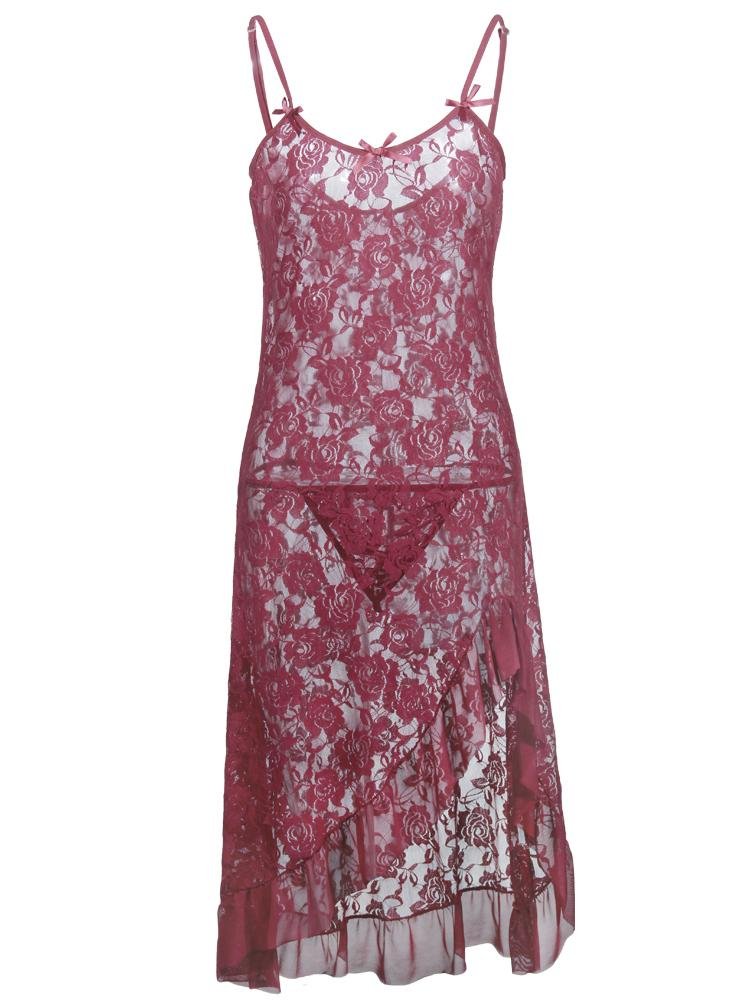 Mesh Lace Rose Flower Lingeries Dress - LuckyFash™