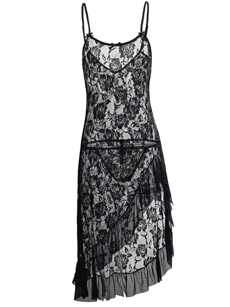 Mesh Lace Rose Flower Lingeries Dress - LuckyFash™